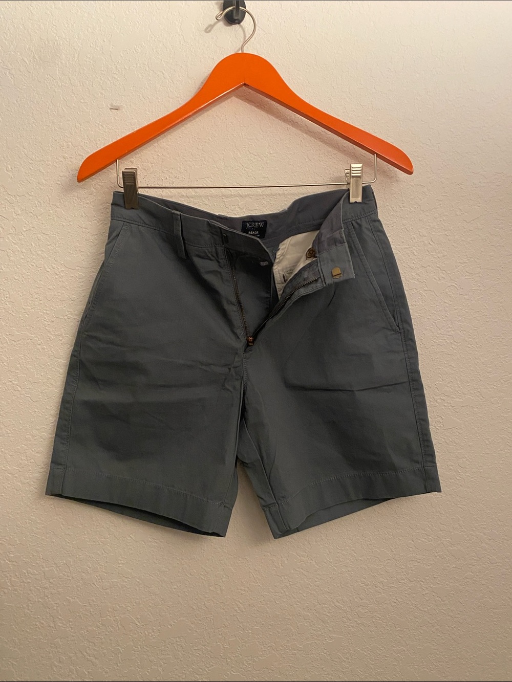 J. Crew Men's Dark Gray Flat Front Chino Shorts